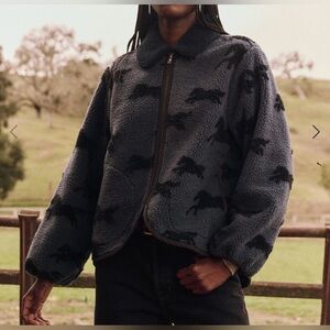 The Pasture Jacket in Blue Grass by The Great, Size 0